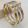 Pulsera de Acero de Titanio con Incrustaciones de Diamantes para Mujer con Patrón de la Gran Muralla, Pulsera Abierta Elegante de Alta Gama, Joyería que No se Desvanece al por Mayor