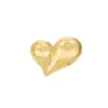 Broche de Coração Pêssego Brilhante Assimétrico Exagerado Transfronteiriço Corsage Personalizado Europeu e Americano Broche de Roupa para Terno em Forma de Coração Decoração