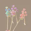 Horquilla de Flor de Durazno, Accesorios para el Cabello de Mujer, Horquilla, Accesorios de Estilo Antiguo, Tocado, Borla, Horquilla de Perla, Horquilla de Alto Nivel de Nuevo Estilo Chino