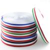 Cinturón tejido directo de fábrica de 1-5 cm, rayas de color tricolor, elástico entre colores, poliéster tejido por urdimbre, cinturón de cuerda horizontal