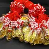 Cuerda de Ocho Perlas Colgante de Cristal Dólar Vidrio Manzana Vidrio Guanyin Buda Forma de Gota Bolsa de la Suerte Colgante Pixiu Regalo de Transmisión en Vivo