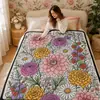 Manta de Franela con Graffiti Floral de Bosque de Hongos Modelo Nuevo 2026 Manta Cubre Sofá para Siesta en la Oficina en Todas las Estaciones