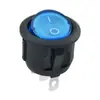 Interruptor Certificado Americano Etl Kcd1 Redondo Três Pinos Duas Velocidades Azul Céu com Luz Chave Seletora de Energia