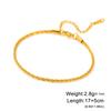 Pulsera Brillante de Moda Transfronteriza Europea y Americana para Damas de Acero Inoxidable Dorada Ajustable Joyería Simple Regalo de Navidad