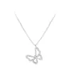 Collar de Mariposa Plateada para Mujer Verano Estilo Frío Ins Personalidad Colgante de Celebridad de Internet Cadena para Clavícula de Lujo Ligero Nicho Estilo Versátil