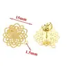 Pendientes de Acero Inoxidable de Moda con Diseño Calado para Oreja Pendientes Chapados al Vacío en Oro de 18 Quilates Materiales para Joyería Hecha a Mano DIY