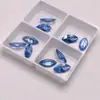 Pedra Solta de Espinélio Azul Safira em Forma de Marquise Folha 108 # Brincos, Anéis e Acessórios de Joias de Pedra Azul Clara.