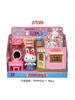 Serie Conejo Rosa de una palabra Refrigerador de Princesa Traje Lavadora de Cocina Caja Registradora Sonajero Juguetes de Juego para Niña