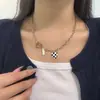 Doce Cool Nicho Design Xadrez Amor Pingente Colar Pulseira Feminina Moda Cool Simples Clavícula Cadeia Acessórios