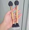 Brocha de Polvo Esponja Brocha para Rubor Multifuncional Brocha de Esponja Doble Cara Brocha para Fijar Maquillaje Herramienta de Belleza