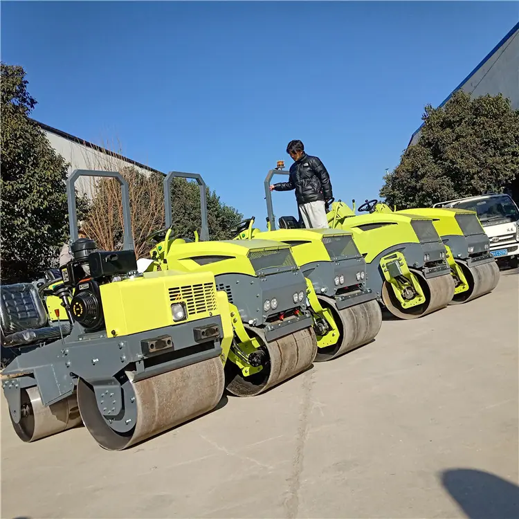 钢轮压实市政铺路1吨1.5吨2吨3吨4吨压路机震动座驾压路机压道碾