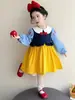 Vestido Blanco Nieve Nuevo Primavera 2026 para Niñas Estilo Coreano Ropa Infantil Vestido de Moda Venta al por Mayor