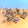 Uma Variedade de Séries de Modelos de Carros de Madeira, Escavadeiras de Madeira, Veículos de Engenharia de Transporte, Carros de Madeira, Artesanato Turístico, Atacado