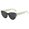 Gafas de Sol Retro Sin Montura Integradas de Textura Avanzada Ojo de Gato para Mujer Rostro Redondo Adelgazante 2025 Nuevas Gafas de Sol de Moda