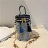 Bolsa Nova Feminina, Bolsa Transversal Tecida Novo Estilo Coreano, Corrente Chic Estilo Étnico com Franjas, Leve