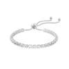 Pulsera Caliente Transfronteriza Traje Circonita Blanca Tenis Pulsera de Tirar Filas Sencillas Diamante Filas Dobles Diamante Adornos de Mano Venta al por Mayor de Fábrica