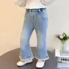 Pantalones de Niña Primavera y Otoño 2026 Estilo Nuevo Bebé Niña Elegantes Modernos Casuales Pantalones Acampanados Ropa de Otoño para Niños Jeans