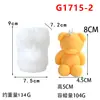 Molde de Silicona de Oso Sentado Lindo, Molde de Silicona para Velas Aromáticas de Oso Pequeño, Molde para Adorno Estilo Ins Coreano
