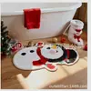 Alfombrilla de suelo estilo navideño de dibujos animados TUME, superventas transfronteriza, alfombrilla de ducha absorbente de agua antideslizante, alfombrilla de baño suave refrescante