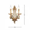 Luminária de parede retrô estilo europeu toda em cobre Lâmpada frontal para espelho de corredor de vila Iluminação decorativa para parede de fundo de sala de estar, sala de jantar, quarto Lâmpadas