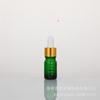 Botella de vidrio verde con gotero oscuro de 5 a 100 ml con escala, venta al por mayor, para aceites esenciales, esencias líquidas, cosméticos, subembotellada.