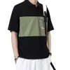Camisa Polo Nova Estilo Verão 2025 Camiseta Masculina de Manga Curta Moda Tendência Versátil Solta Gola Lapela Camiseta de Meia Manga