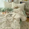 Conjunto de cama de fio bouclé classe A conjunto de quatro peças outono capa de edredom de desenho animado conjunto de três peças para dormitório estudantil Nantong 4
