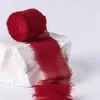 Fita de fio de neve com acabamento em lã rasgada à mão DIY Casamento Porta-flores Presente Convite Tira decorativa Laço Acessórios de cabelo