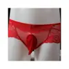 Conjunto JJ de Renda para Homens com Cintura Baixa Roupa Íntima Sexy Ultra Fina para Travestis Gays Tela Totalmente Transparente Roupa Íntima Sexy para Homens