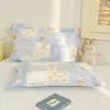 Funda de almohada infantil de algodón puro clase a, funda de almohada tipo sobre de algodón con dibujos animados, 30x10 / 40x20 / 48x74 / 35x55 cm