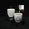 Taza de Té Cerámica Cambia de Color Sensible a la Temperatura para Ceremonia del Té, Taza de Agua de Cerámica Estilo Jade para Té Kung Fu, Taza de Maestro Azul y Blanco Estilo Antiguo con Forma de Sombrero
