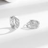 Pendientes de estilo europeo y americano con diseño de nicho, con forma de corazón, para mujer, sencillos, chapados en cobre, con circonitas redondas en oro de 18 quilates, joyería para las orejas