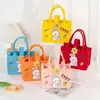 Bolsa Tote de Feltro Novo Estilo com Letras Personalizadas Abertas no Topo, Grande Capacidade, Bolsa Tote Versátil de Ombro