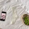 Calcetines Finos de Seda en Colores Dulces para Primavera y Verano, Sin Costuras, Estilo Dulce Japonés, Color Sólido, Calcetines Transpirables para Maternidad, Calcetines Holgados Estilo Chica Joven