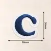 Parches Bordados Mini de Letras y Números de Venta Caliente Transfronterizos, Parches Pequeños para Decoración de Ropa y Bolsos, Bordado por Computadora