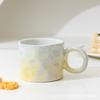 Taza de cerámica rosa de estilo coreano ins de alta apariencia con tapa cuchara corazón de niña hogar desayuno avena agua Taza