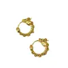 Tide Nacional Diseño de Nicho Realista Tridimensional Cabeza de Dragón Levantada Dragón del Zodiaco Latón Chapado en Oro Simple Elegante Hebilla de Oreja Pendientes
