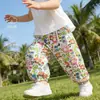 [Personalizado] Pantalones de Verano de Algodón Puro Anti-Mosquitos para Niños y Niñas, Pantalones Transpirables de Dibujos Animados, Pantalones Jogger Casuales para Bebé, Delgados