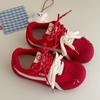 Zapatillas de Entrenamiento Dopamine Apple Alemanas para Mujer, Zapatillas Deportivas Casuales Rojas de Suela Blanda Súper Populares, Zapatos de Nicho No Chocantes para Mujer