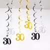 Decorações Espirais de Aniversário Número Era Digital Transfronteiriça Conjunto de 6 Peças Decorações Penduradas de Festa em PVC