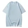 230g algodão puro penteado masculino e feminino versão solta ombro camiseta masculina base branca pura camisa americana manga curta pesada