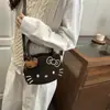 Bolsa Transversal de Ombro de Gato Fofo de Desenho Animado para Mulheres, Design de Nicho, Bolsa de Mão Fashion e Texturizada, Bolsa Pequena Exquisita e Versátil