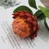 Flor Artificial Fruta Sakyamuni Flor Imperial Flor de Seda Decoração Suave para Casa Decoração de Mesa Arte Floral Cabeça de Buda Flor Falsa Decoração de Loja Flor