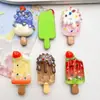 Nuevo Transparente Fruta Helado Comida Juguete Amuletos Pegamento de Crema DIY Funda de Teléfono Móvil Pasador Calcomanía para Vaso de Agua Accesorios de Resina