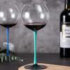 Copo de Vinho Tinto Maçã Criativo de Luxo Leve Copo de Vinho da Borgonha Copo de Barriga Grande Listrado para Casa Cálice Estilo Luxo Leve