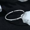 Pulsera de plata pura 9999 plata esterlina gota brillante Mariposa Negra Pulsera de plata abierta nicho pulsera sólida Regalo de San Valentín