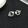 Novo Estilo de Outono Micro cravejado com zircônia brincos de tarraxa elegantes femininos agulha de prata S925 design exclusivo brincos de borboleta brincos de pérola