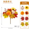 Manos de Calabaza Artificial y Hojas de Arce para Decoraciones de Acción de Gracias y Festival de la Cosecha, Exclusivamente para Decoración del Hogar, Follaje Artificial al por Mayor