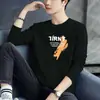 Fabricante Original Moletom Masculino Primavera e Outono Tops Básicos de Alta Qualidade Moletom Masculino de Manga Longa Novo Gola Redonda Casual e Versátil