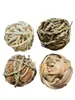 Pelota de césped acuático de paja de 7 cm, calabaza de maíz, juguete para gato, loro, pájaro, conejo, hámster, mascota, juguete para morder y molar